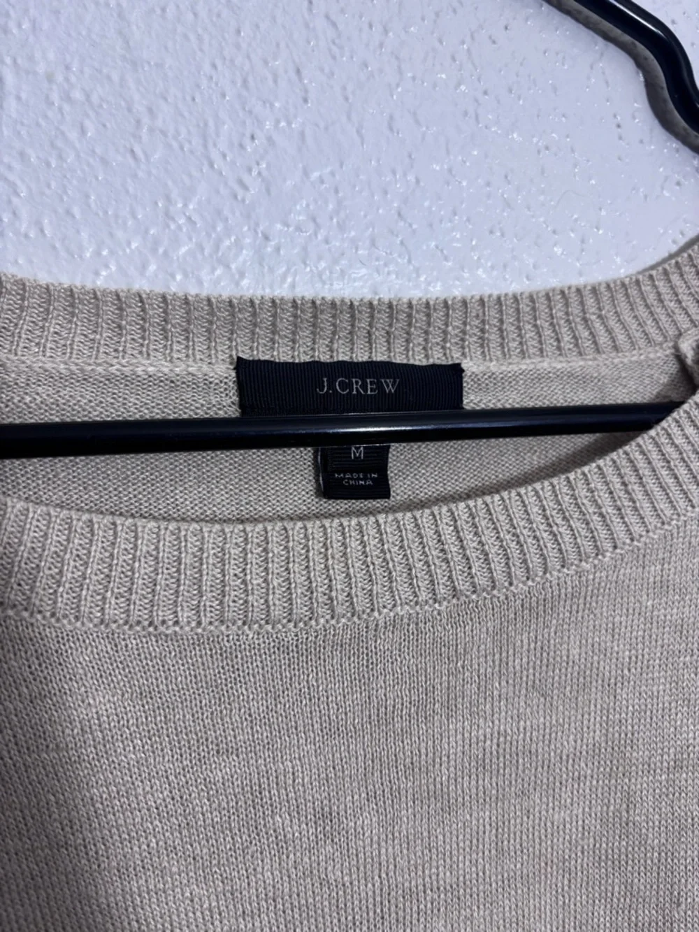 J. Crew Neutral Linen Crewneck Sweater